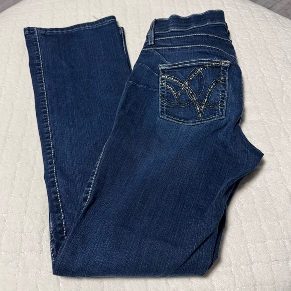 Q Baby No Gap Waistband Womenβs Jeans Elastic waist 5/6 x 32 mid rise - Picture 7 of 13
